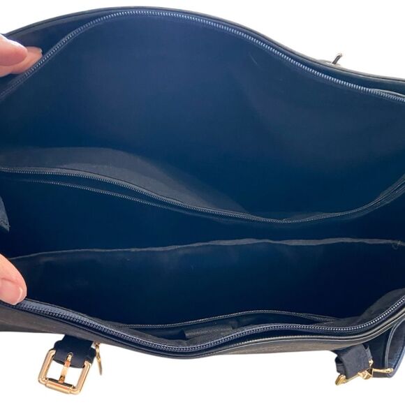 Laptop Shoulder Bag with Adjustable Strap Inside and Outside Pockets Color Blue - Picture 5 of 9